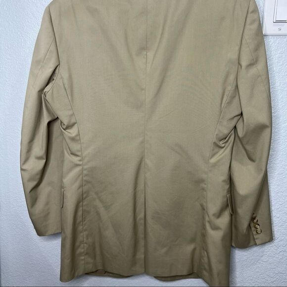 Brook Brothers Men Regent Fit Blazer Beige Jacket Sz 39R, 33W Padded Shoulders - Picture 7 of 15